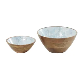 2pc Decorative Bowl Set in Light Blue