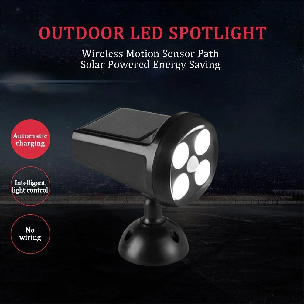 360 Degree Rotation Motion Sensor Solar Powered ED Spotlight