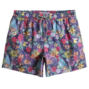 5.5 Inch Inseam Bouquets of Flowers Swim Trunks