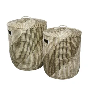 85554 2pc Basket Set in Seagrass/Brown