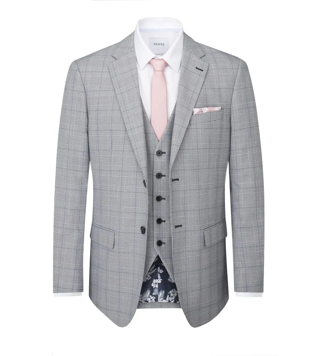 Anello Grey Prince Of Wales Check Jacket