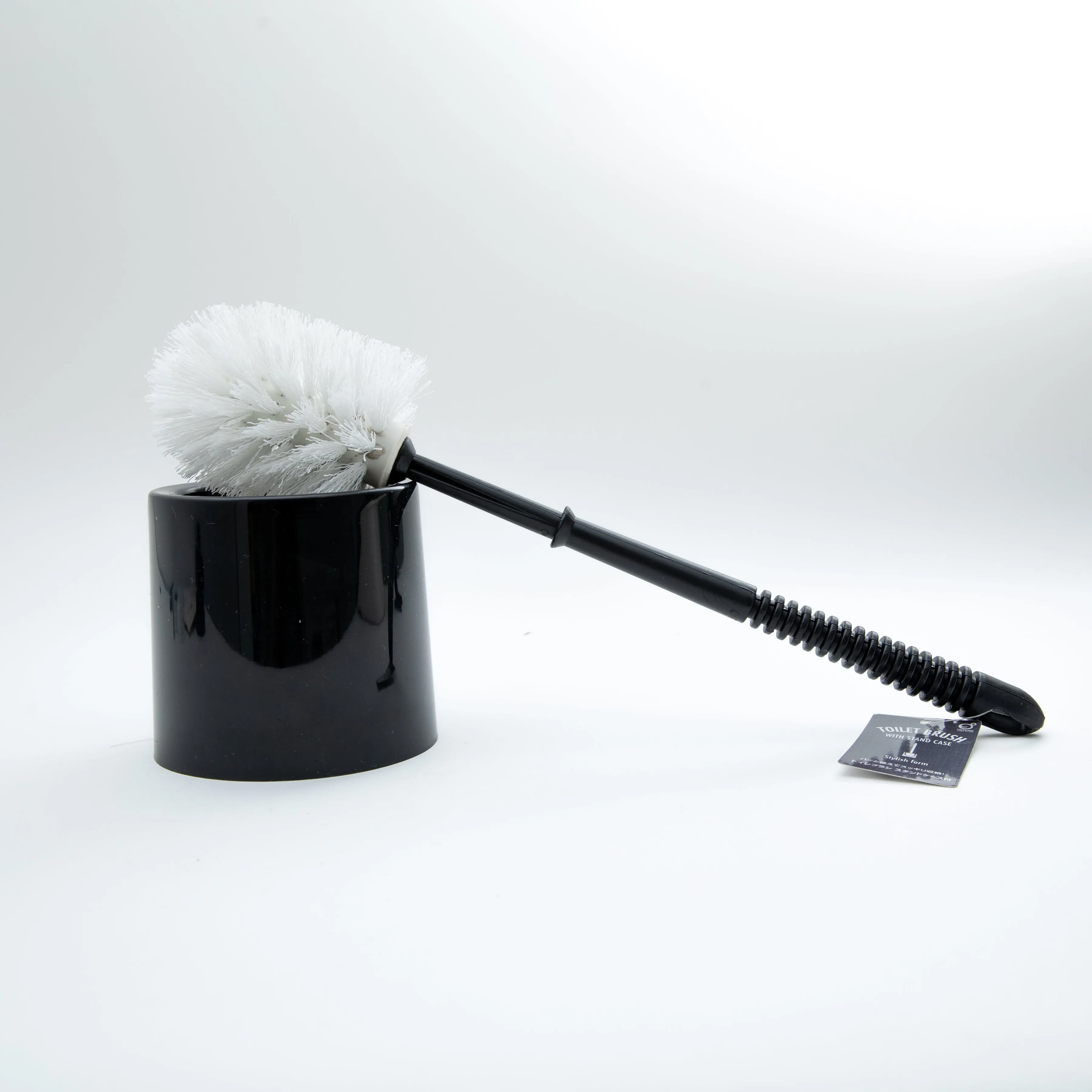 Black Toilet Brush Set with Stand