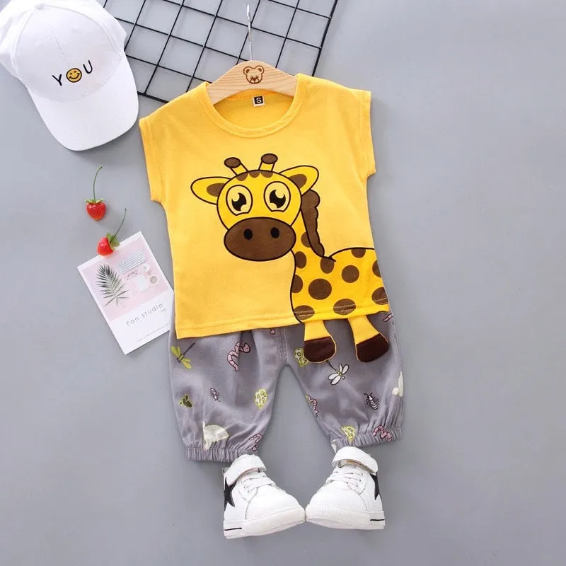 Boys Giraffe Print 2 pcs Set