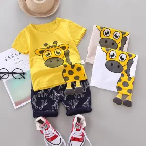 Boys Giraffe Print 2 pcs Set