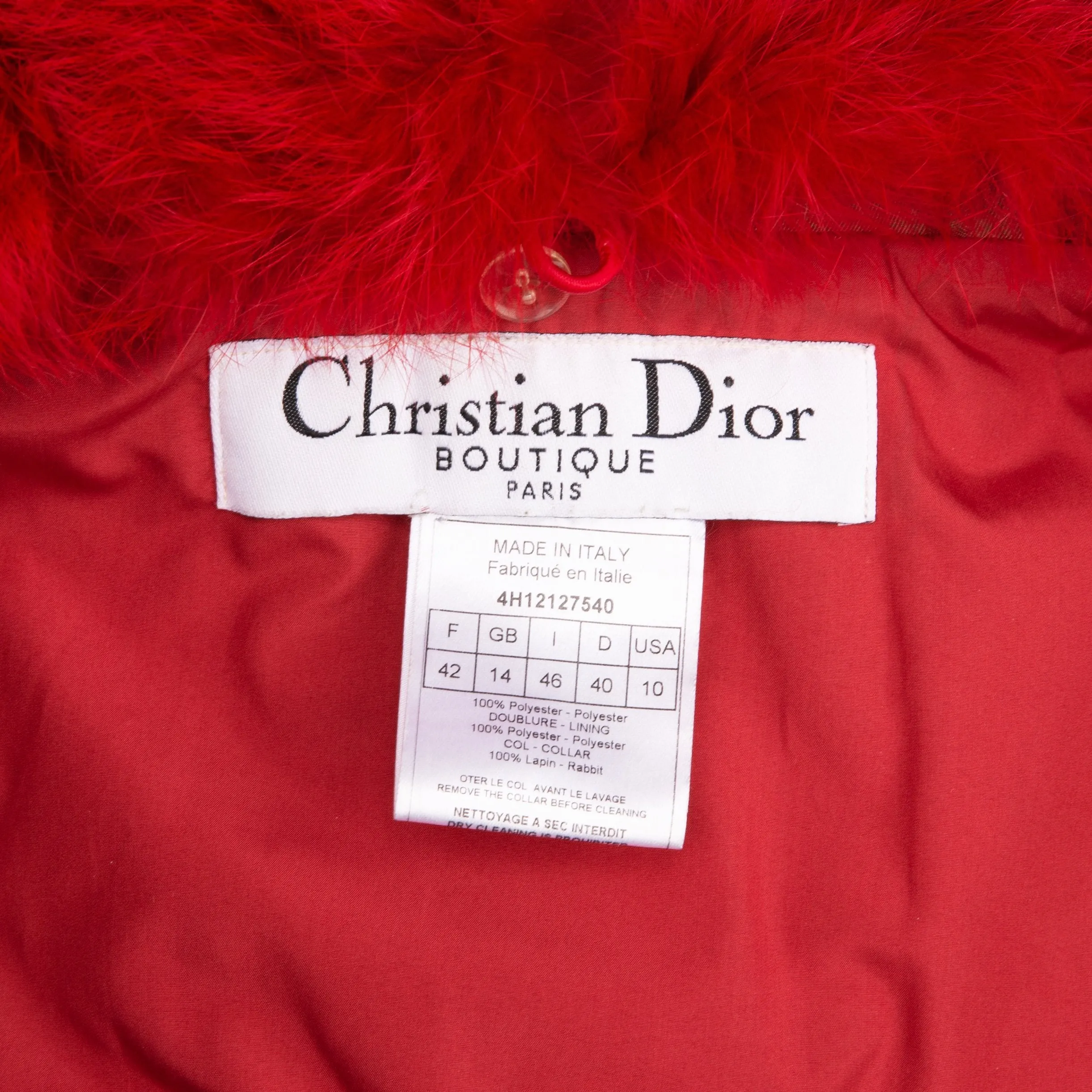 Christian Dior Rasta Puffer Coat