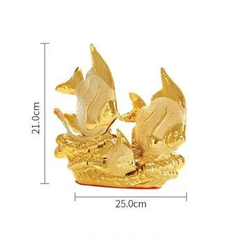 European Resin Animal ornaments Gold Dolphin