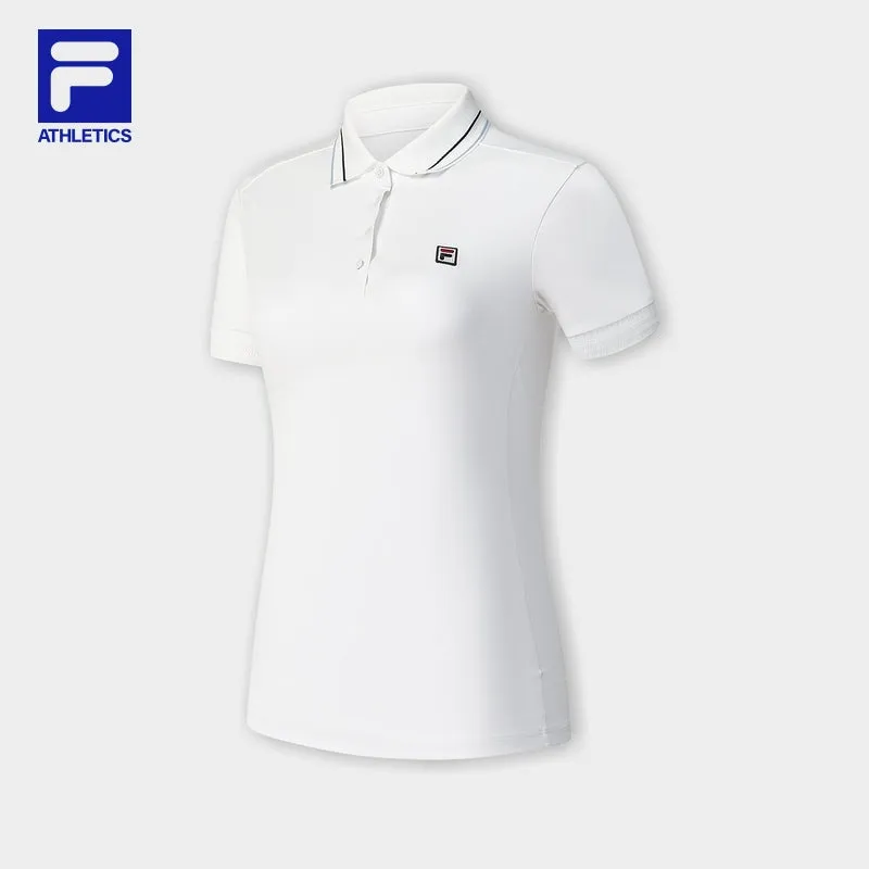 FILA CORE ATHLETICS TENNIS1 ART IN SPORTS Women Short Sleeve Polo (Navy / White)