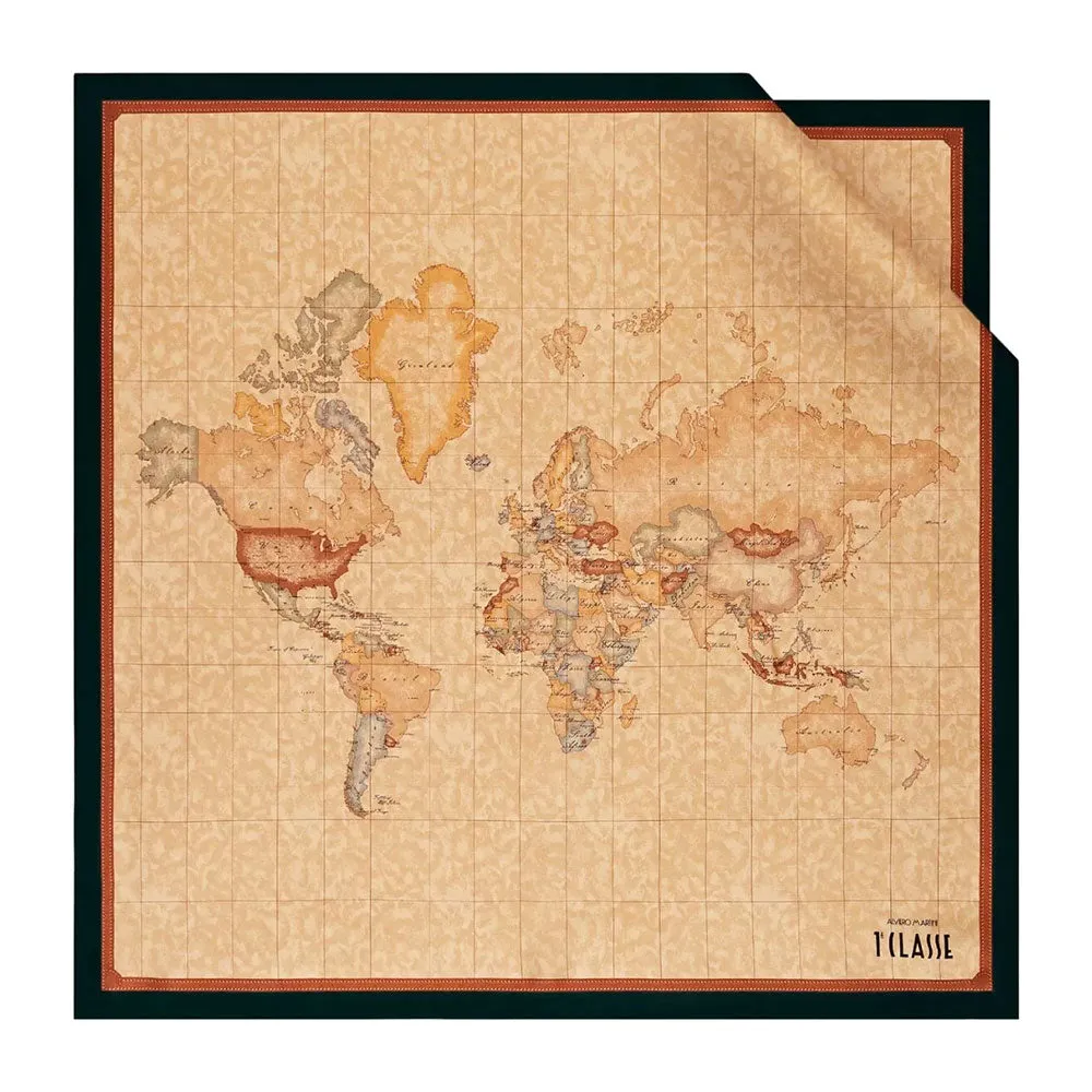 Foulard 70 x 70 cm 1A Classe Alviero Martini in Seta stampa Geo Classic e Nero 3170