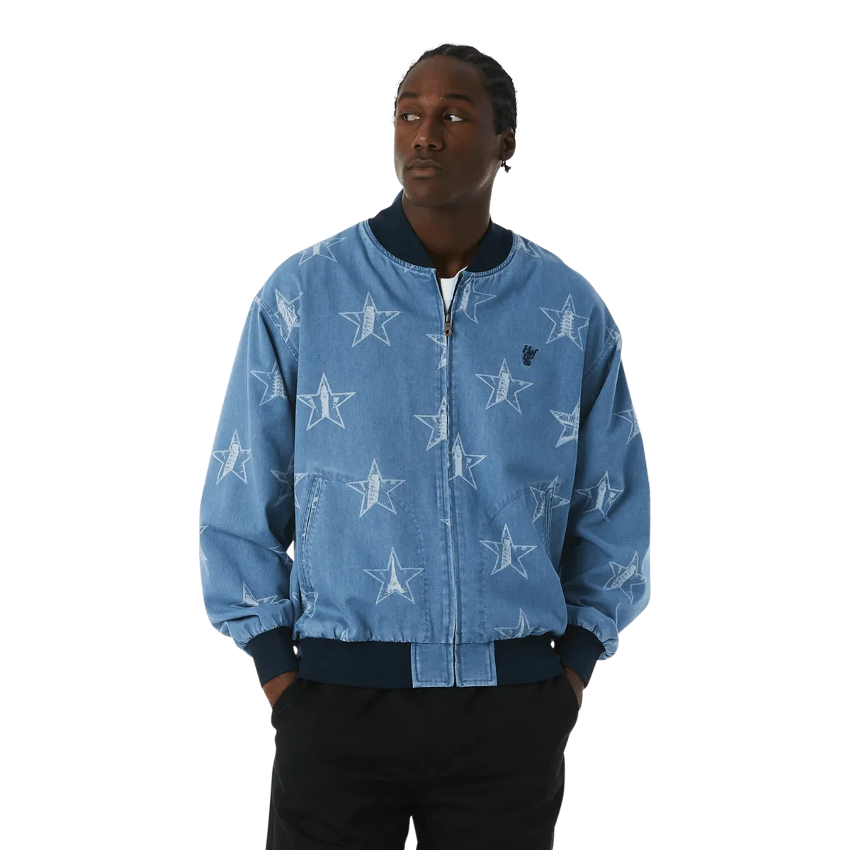 HUF LANDMARK JACKET-MEDIUM WASHED