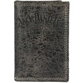 Jack Daniel's Men's Distressed Front Pocket Bifold Wallet