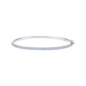 KWIAT Moonlight 3 Row Slim Bangle with PAVE