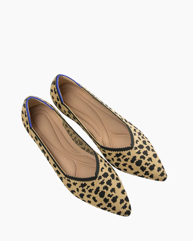 Leopard Knitted Comfortable Mesh Dress Shoes