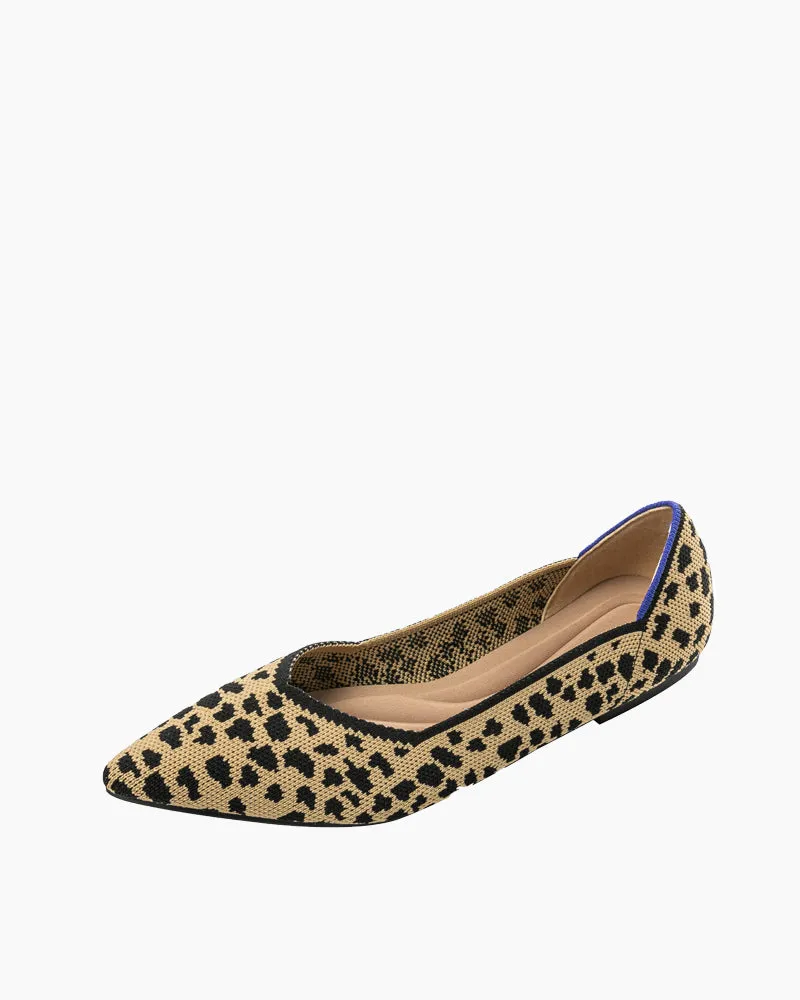 Leopard Knitted Comfortable Mesh Dress Shoes