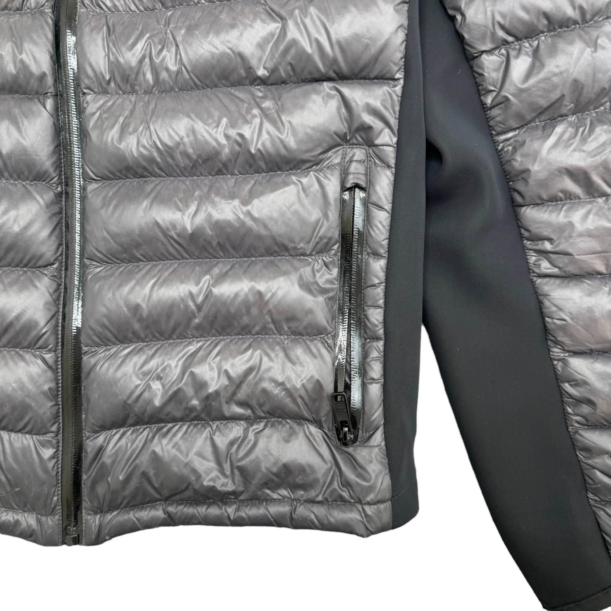 Men's Quilted Nylon Down Jacket Grey Size IT 50 / L