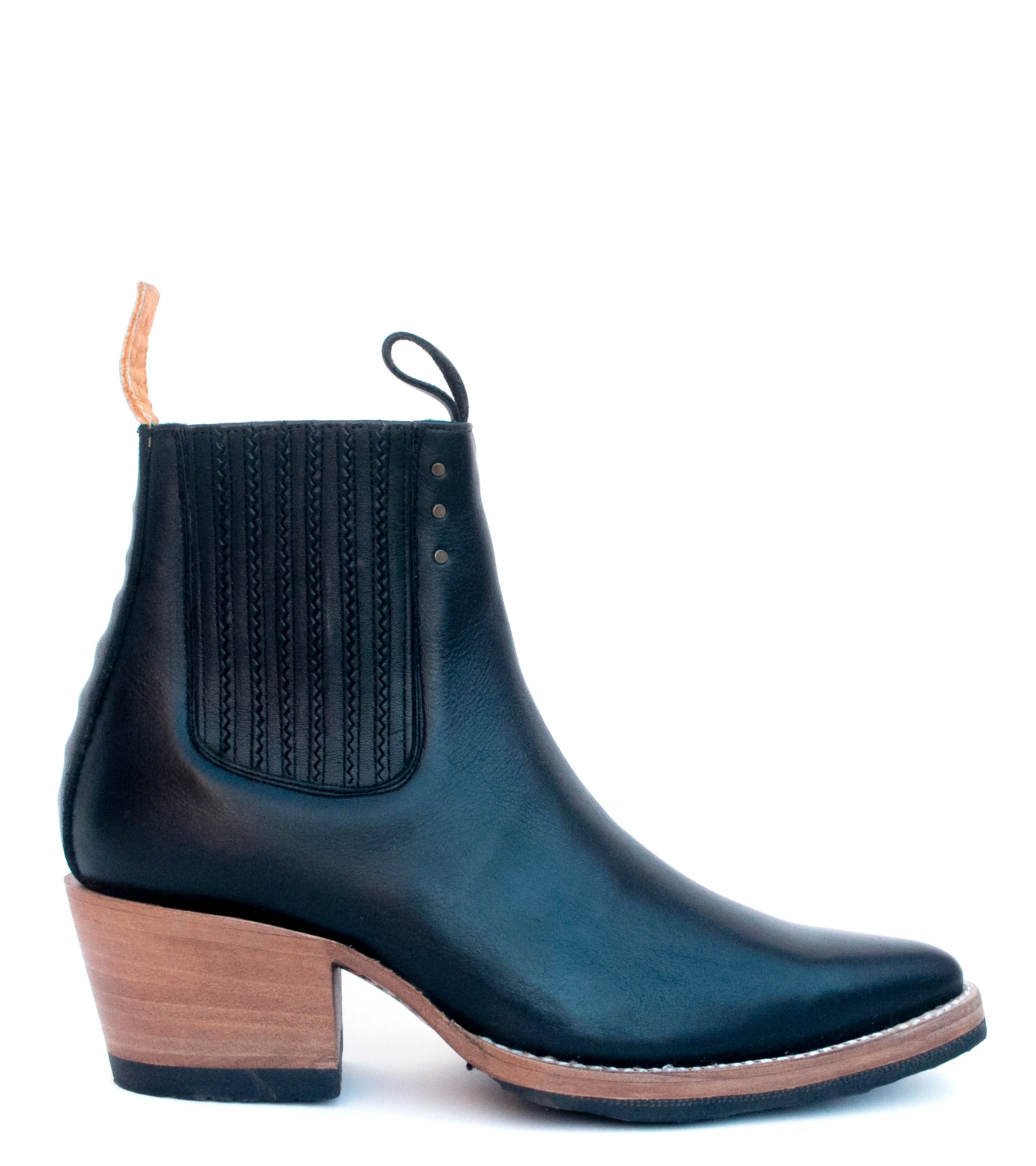 No.2001 FREEWAY turbo chelsea boot Black Leather WOMEN