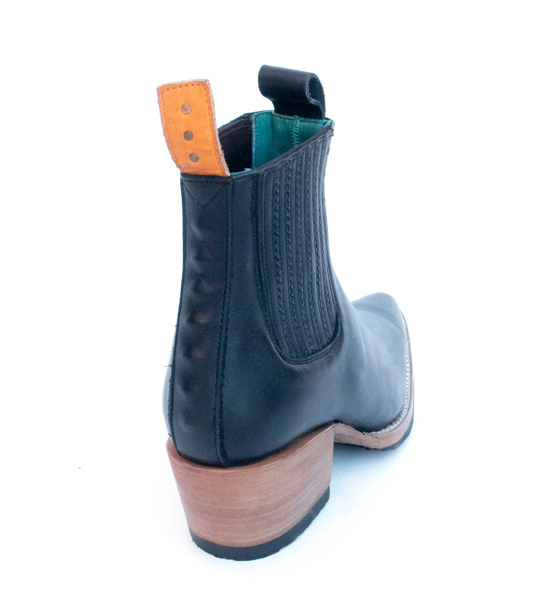 No.2001 FREEWAY turbo chelsea boot Black Leather WOMEN