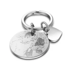 Personalized Name & Date Engraved Calendar Keychain