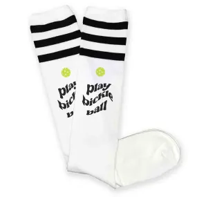 Play Pickleball Novelty Knee High Socks for Her