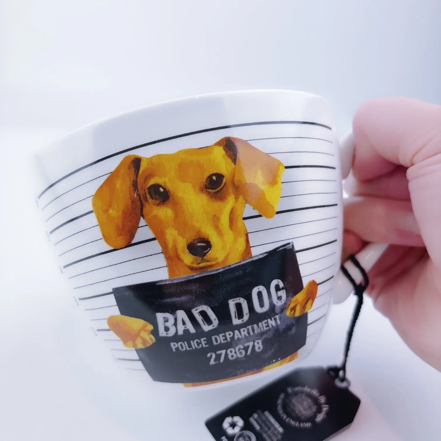 Portobello By Design Dachshund Bad Dog Bone China XL Coffee Mug Tea Cup 20 oz