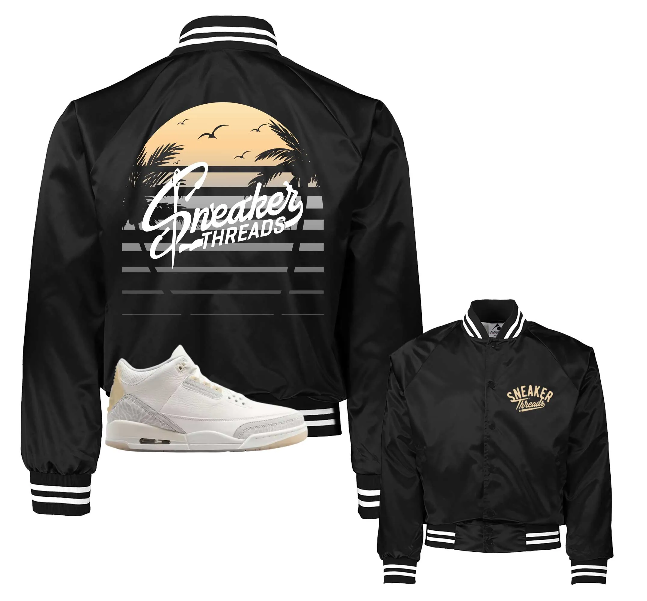 Retro 3 Craft Ivory ST Sunset Satin Jacket