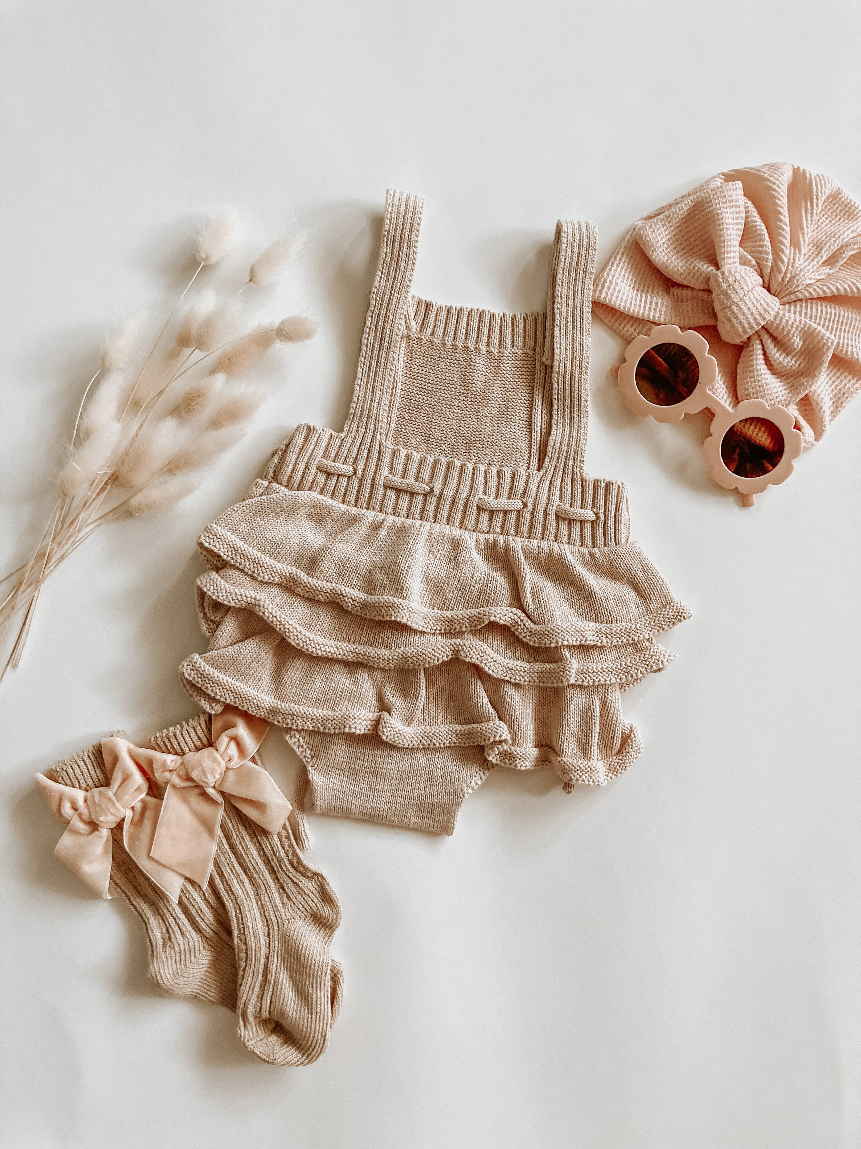 Ruffled Knit Romper