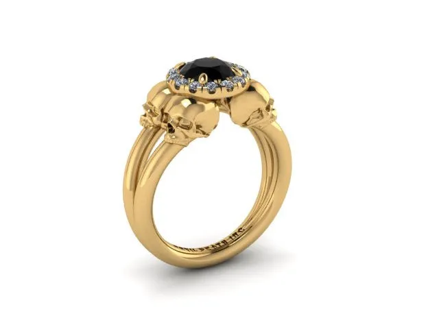 Secret Skull Engagement Ring-UDINC0339