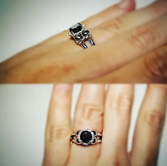 Secret Skull Engagement Ring-UDINC0339