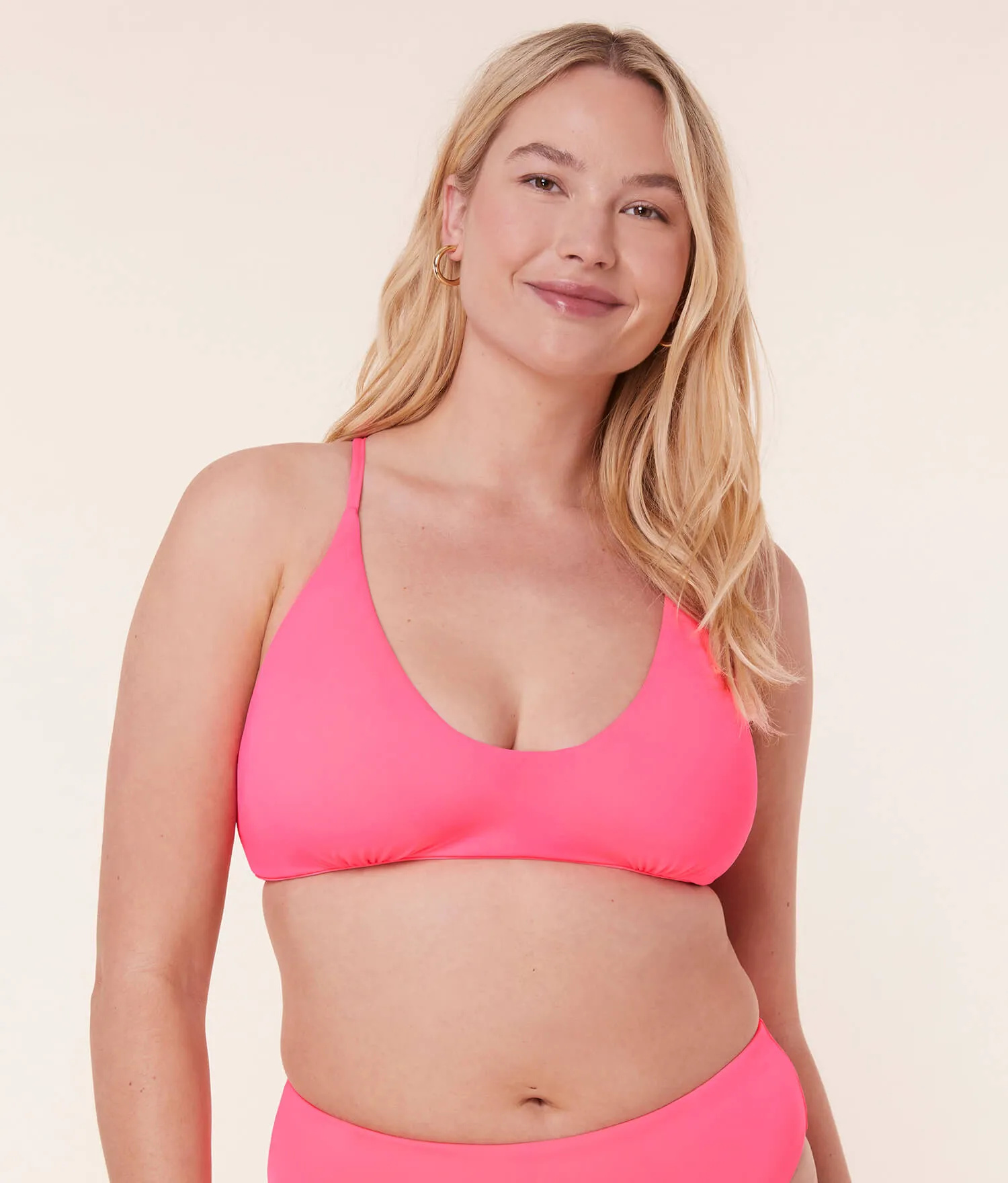 The Valencia Top - Eco Nylon - Neon Grapefruit