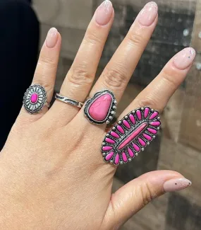 Wild west ring set  Hot Pink