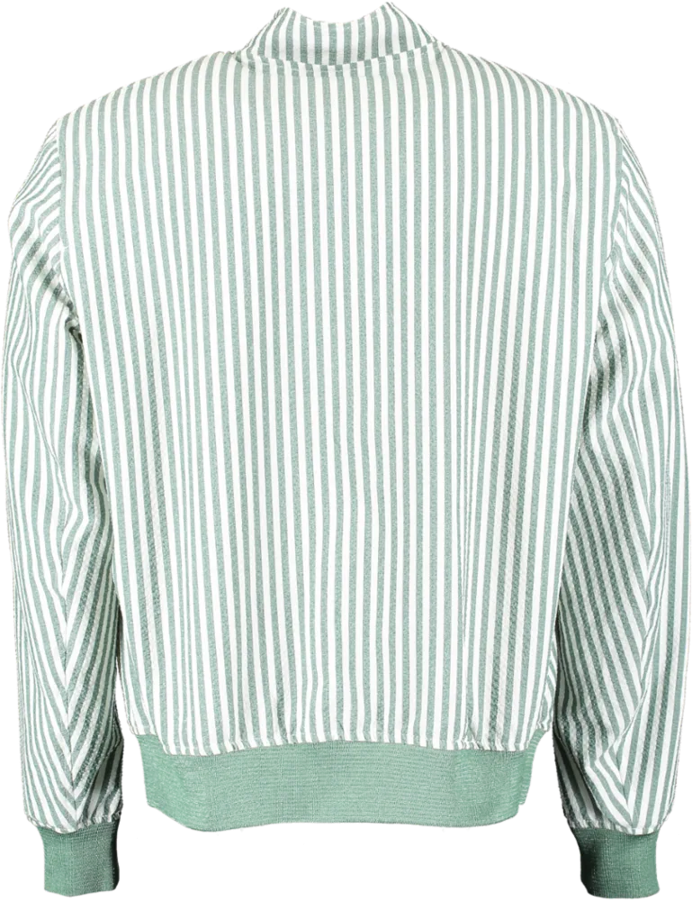 ZARA Green Striped Lightweight Jacket UK L